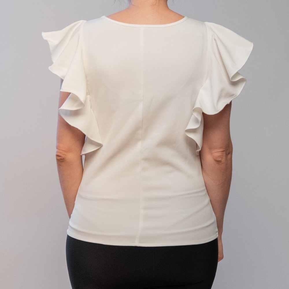 White Ruffle Top - Picture 4 of 4
